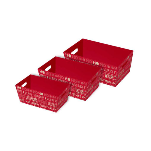 Picture of HAMPER BASKET CHRISTMAS RED